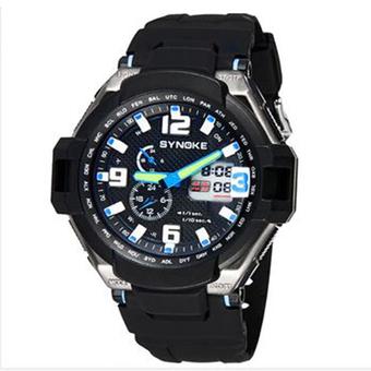 Synoke 67606 Outdoor Sports Multi-function Men Sport Wristwatch Watch Blue  
