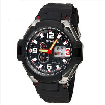 Synoke 67606 Waterproof 50m Outdoor Casual Men Sport Wristwatch Watch Red  