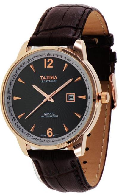 Tajima Analog Watch 3097 GA05 Date - Jam Tangan Pria - Black Brown - Leather