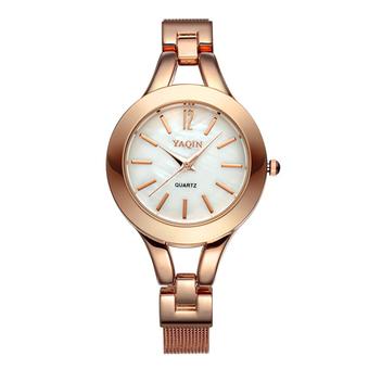 The Roman Women's Fashion Rose Gold Stainless Steel Band Wrist Watch B10 (Intl)  