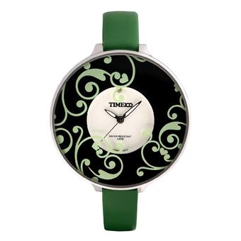 Time100 Ladies' Chinoiserie Printing Green Strap Fashion Wrist Watches W50039L.03A - Intl  