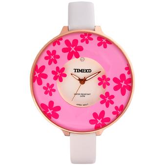Time100 Ladies' Chinoiserie Printing White Strap Fashion Wrist Watches W50039L.02A - Intl  