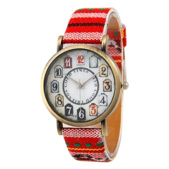 Timmy Queen Fashion Watch - Merah - Kulit - Timmy Vintage 0123 RD  