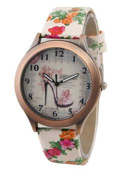 Timmy queen 019FLOW - fashion watch - Timmy Vintage Flower - Jam Tangan Wanita - Peach