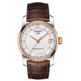 Tissot Classic Mother of Pearl Dial Brown Leather Ladies Watch T0872075611700 (Intl)  