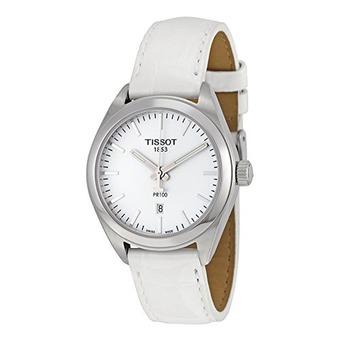 Tissot PR100 White Dial White Leather Ladies Watch T1012101603100 (Intl)  