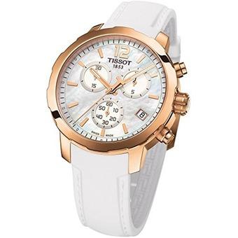 Tissot T0954173711700 Quickster Mother of Pearl Dial Women's Leather Strap Watch (Intl)  
