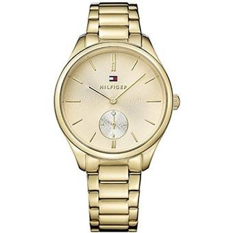 Tommy Hilfiger Sofia Champagne Dial Gold-tone Stainless Steel Ladies Watch 1781578 (Intl)  