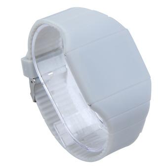Touch Screen LED Wrist Watch Digital Silicone Unisex Sporty(Grey) - Intl  
