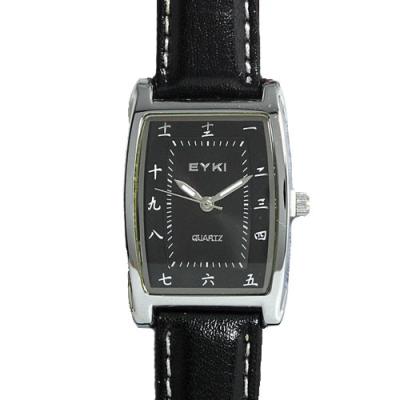 Uitox Inside - EYKI Chinese figures square leather watch