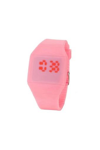 Ultra Thin LED Touch Digital Display Unisex Sport Watch Pink  