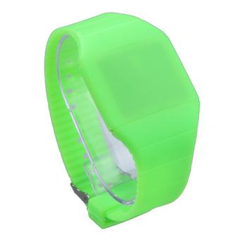 Unisex Touch Screen Digital LED Wrist Watch Silicone Sporty??Bright Green???  