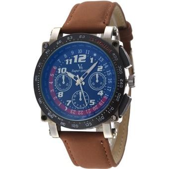 V6 Ormano - Jam Tangan Pria - Cokelat - Strap Leather - V6 Time Treasure Watch  