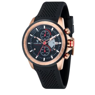 Velocitech VL-7011-04 Talladega Superspeed Way Men's Silicon Rubber Watch - Black