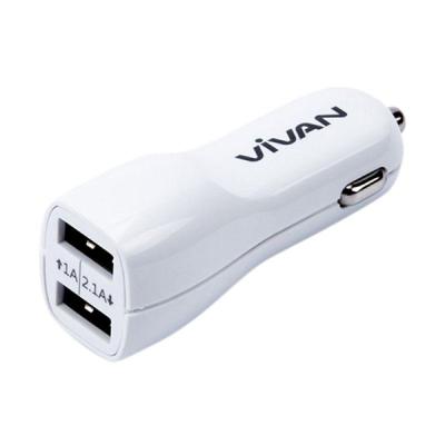 Vivan Car Charger CC02B 2.1A/1A USB Dual White
