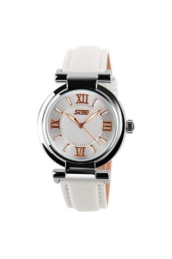 Vococal Women's White Leather Strap Wrist Watch  