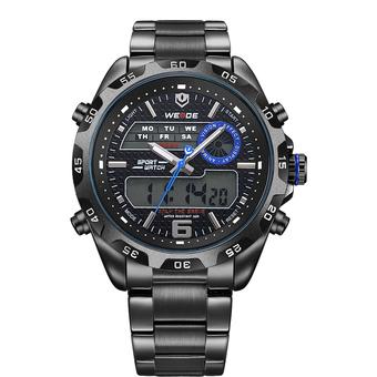 WEIDE Men's Analog Digital Watch Sport Outdoor Back Light Stainless Steel (Blue) - Intl  