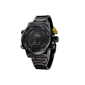 WEIDE Mens Dual Time Display Sports Wrist Watches(Black&Yellow) - Intl  