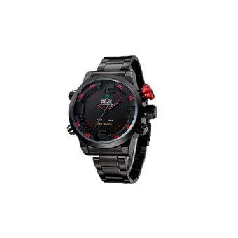 WEIDE Mens Dual Time Display Sports Wrist Watches(Black&Red) - Intl  