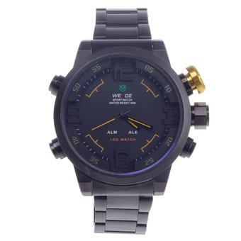 WEIDE WH-2039 Men's Quartz Wrist Watch & LED Electronics Dual Time Display (Black) (Intl)  