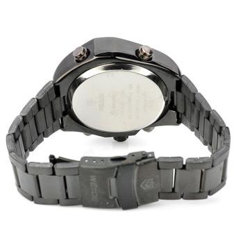 WEIDE WH1102-BL Dual Display LED Digital + Analog Water Resistant Wrist Watch - Black (2 x SR626) (Intl)  