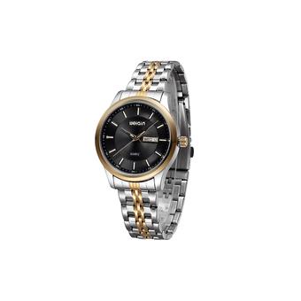 WEIQIN Brand New 2015 Men Watch Quartz Full Stainless Steel Watches Calendar Watch Luxury Wristwatches-Gold Black  