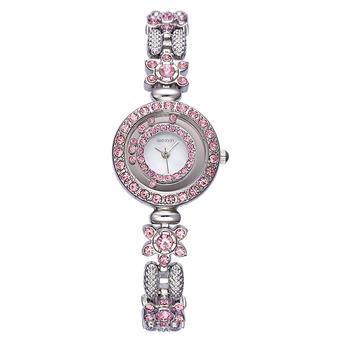 WEIQIN Flower Shape Shell Dial Flowing Beads Decoration Beauty Trend Women Dress Wrist watches pink - Intl  