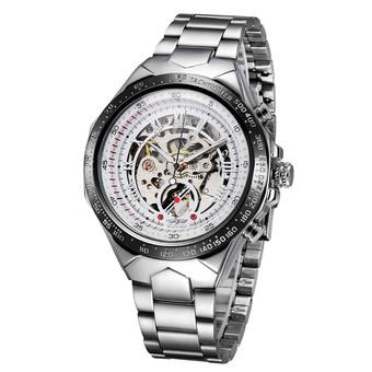 WINNER High-quality Skeleton Automatic Men Mechanical Watch Big Dial Self-Winding Business Men Wristwatch (Intl)  