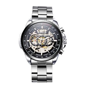 WINNER Hollowed-out Automatic Mechanical Watch High Quality Business Style Watch Luxury Self-winding Man Wristwatch- Intl  
