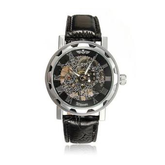 WINNER Silver Skeleton Hand-winding Mechanical Fashion Men Mens Business Wrist Watch (Intl)  