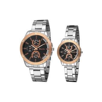 Waterproof Strip Men and Women Couples Watch Lovers Wristwatch (Silver) (Intl)  