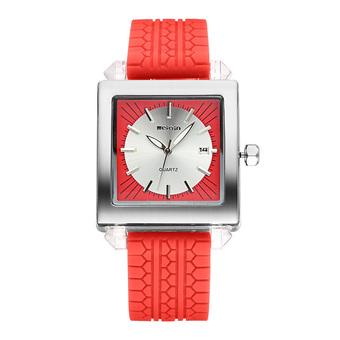 Weiqin Date Luminous Silicone Strap Men's Sports Watches Brand Shock Resistant Quartz Watch Time Hours Boys relogios masculinos(Red) (Intl)  