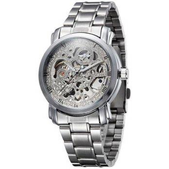Winner U8008 Skeleton Automatic Mechanical Watch (Jam Tangan Otomatis) Silver