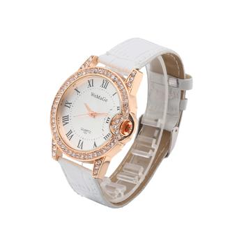 WoMaGe 733 Leopard Casual Watch for Women Dress Watches Crystal Dial Ladies Ear Shape Quartz Wrist Watch (White) - Intl  