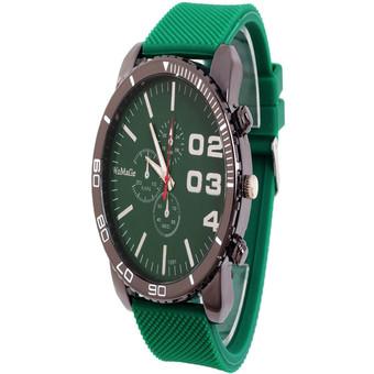 WoMaGe Men's Green Silicone Strap Watch  