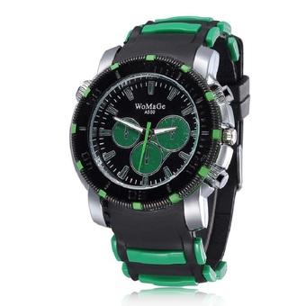 WoMaGe Woman Fashion Alloy Case Silicone Band Outdoor Running Sport Quartz Wrist Lady Watches green - Intl  