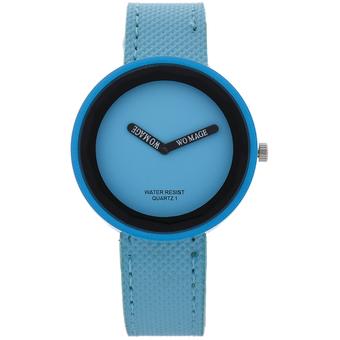 Womage Fashion Business Women Weaving Leather Alloy Quartz Watch 02512(Blue) (Intl)  