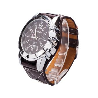 Womage Vintage Style Women's Red Leather Strap Watch 9322 Brown  