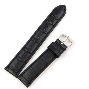Women Men High Quality Unisex Buckle Stainless Steel Leather Watch Strap Band 12mm (Intl)  