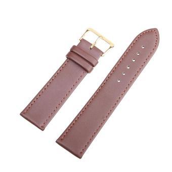 Women Men High Quality Unisex Leather Black Brown Watch Strap Band 24mm (Intl)  