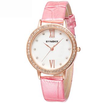 Women Watches Leather Watchband Quartz Watch 5201-Pink (Intl)  
