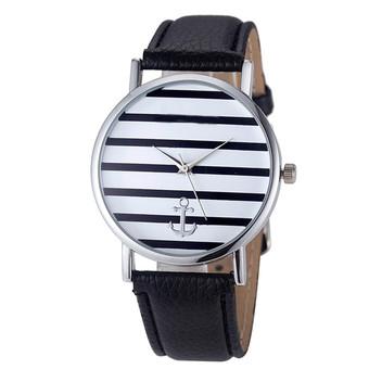 Women's Black Leather Band Watch  