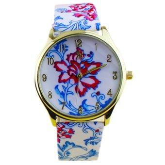 Women's Multicolor Synthetic Leather Strap Watch  