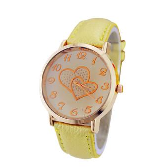 Women's Yellow Leather Strap Watch  