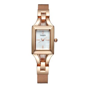 YAQIN Brand Gold Watch Women Luxury Vogue Fashion Bracelet Quartz Wristwatches Relogio Feminino orologio donna---Rose-gold  