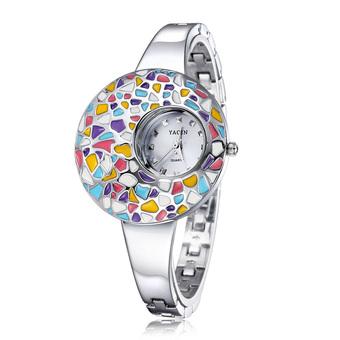 YAQIN Women Dress Women Watch Fashion Casual Watch Quartz Luxury Wristwatches Multi color Watches-Grey  