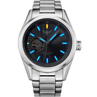 YELANG V1013 Mens Tritium Gas Blue Luminous Waterproof Genuine Steel Strap Business Automatic Mechanical Watch (Intl)  