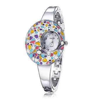 Yaqin Alloy Bracelet Dress Women Fashion Casual Quartz Watch grey color (Intl)  