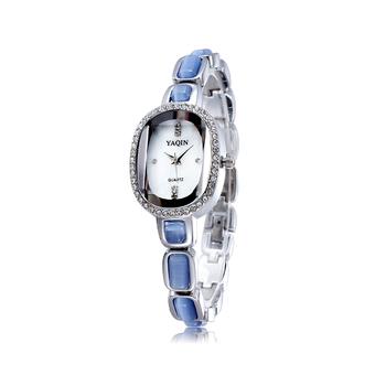 Yaqin Women's Blue Stainless Steel Band Watch  