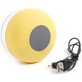 Yason Mini HIFI Waterproof Wireless Bluetooth Handsfree Mic Suction Car Speaker Free Shower (Yellow) (Intl)  